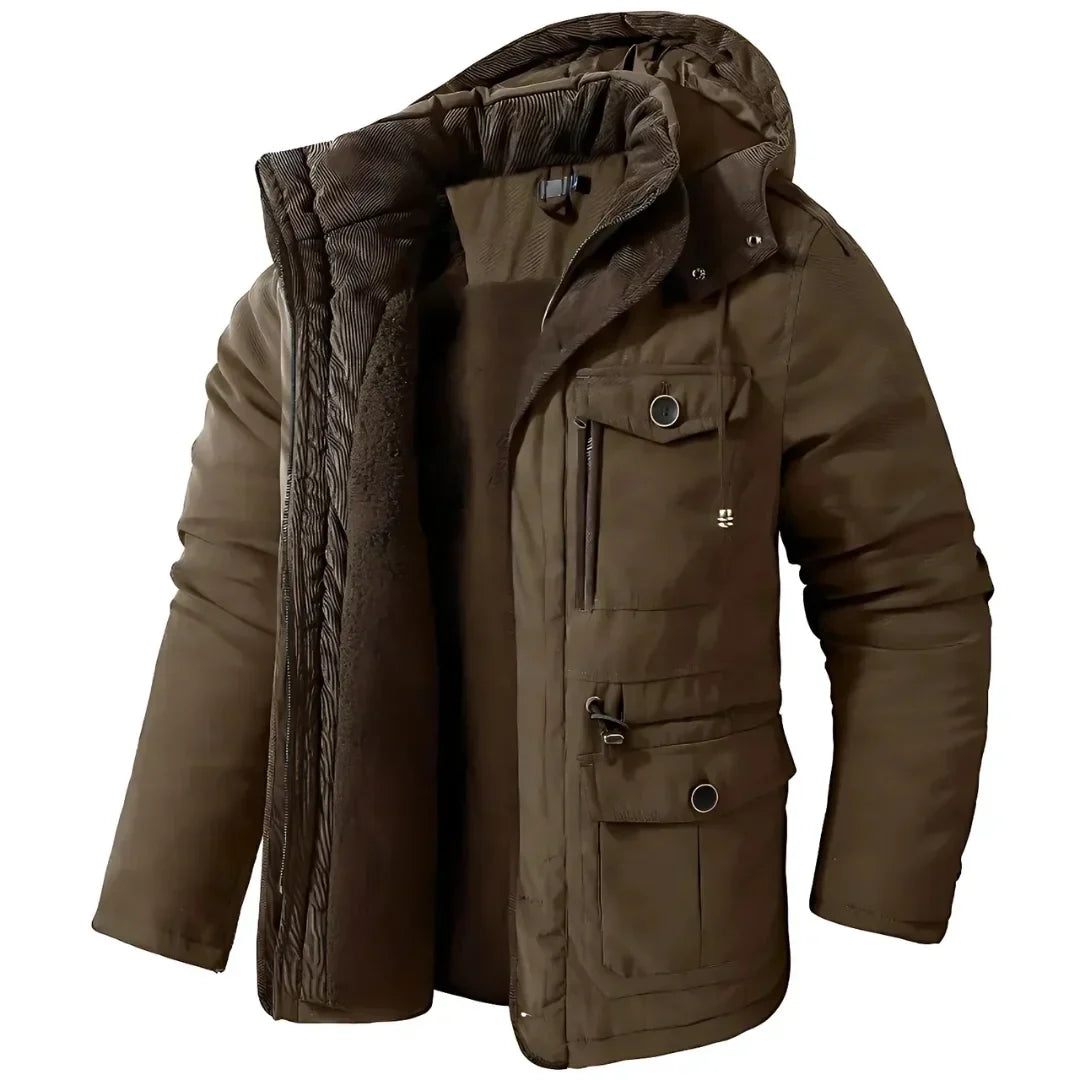 Wasser Und Winddichte Winterjacke Mit Abnehmbarer Kapuze