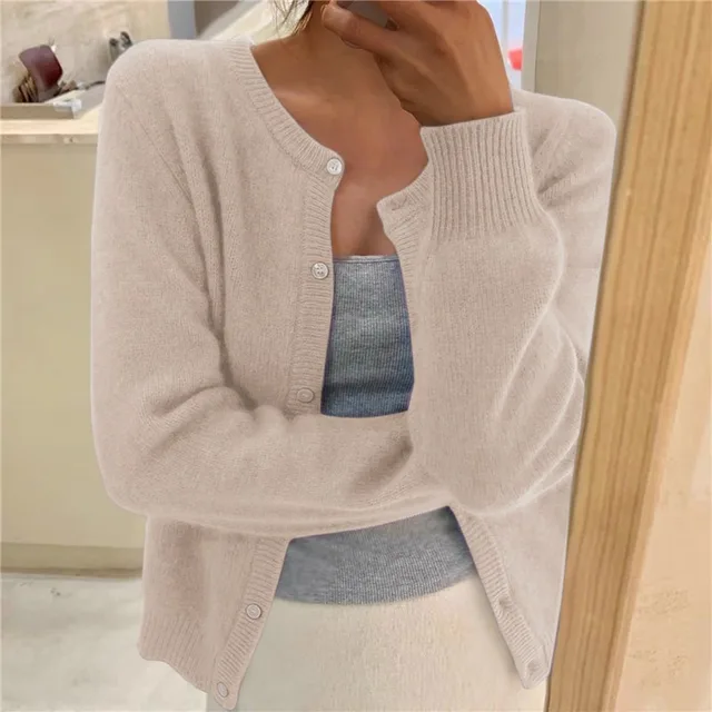 Lockerer Damen Strickcardigan aus Feinstrick