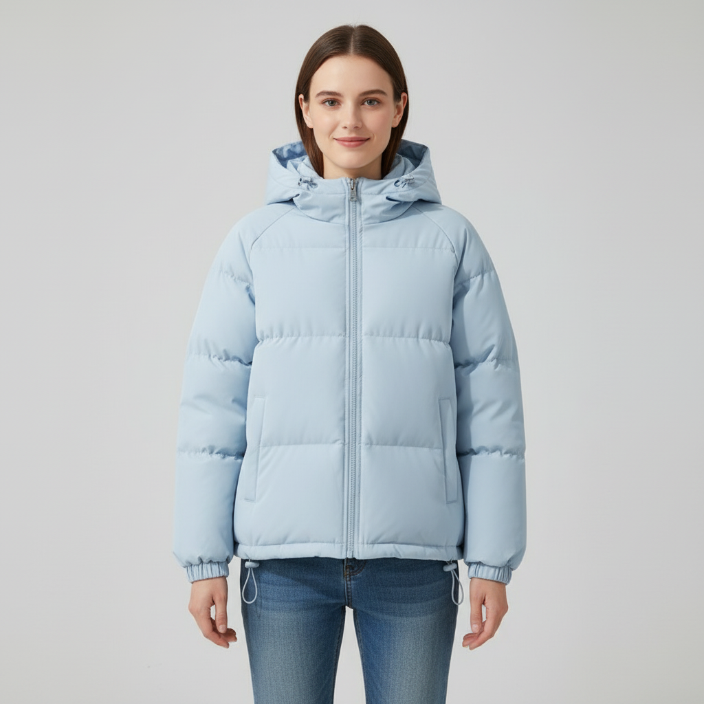 Gefütterte Damen Winterjacke Mit Kapuze