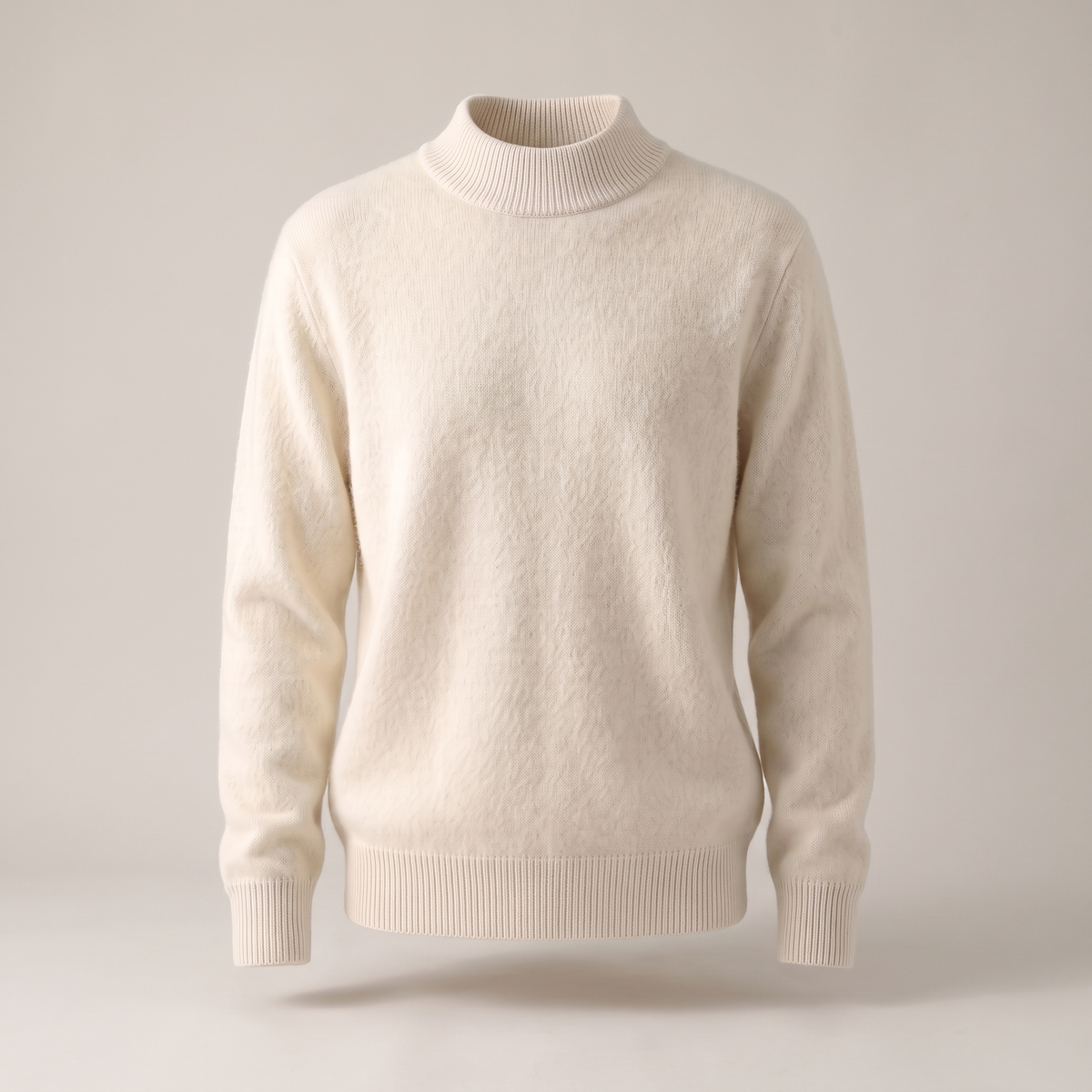 Pullover mit Stehkragen und Rippbündchen