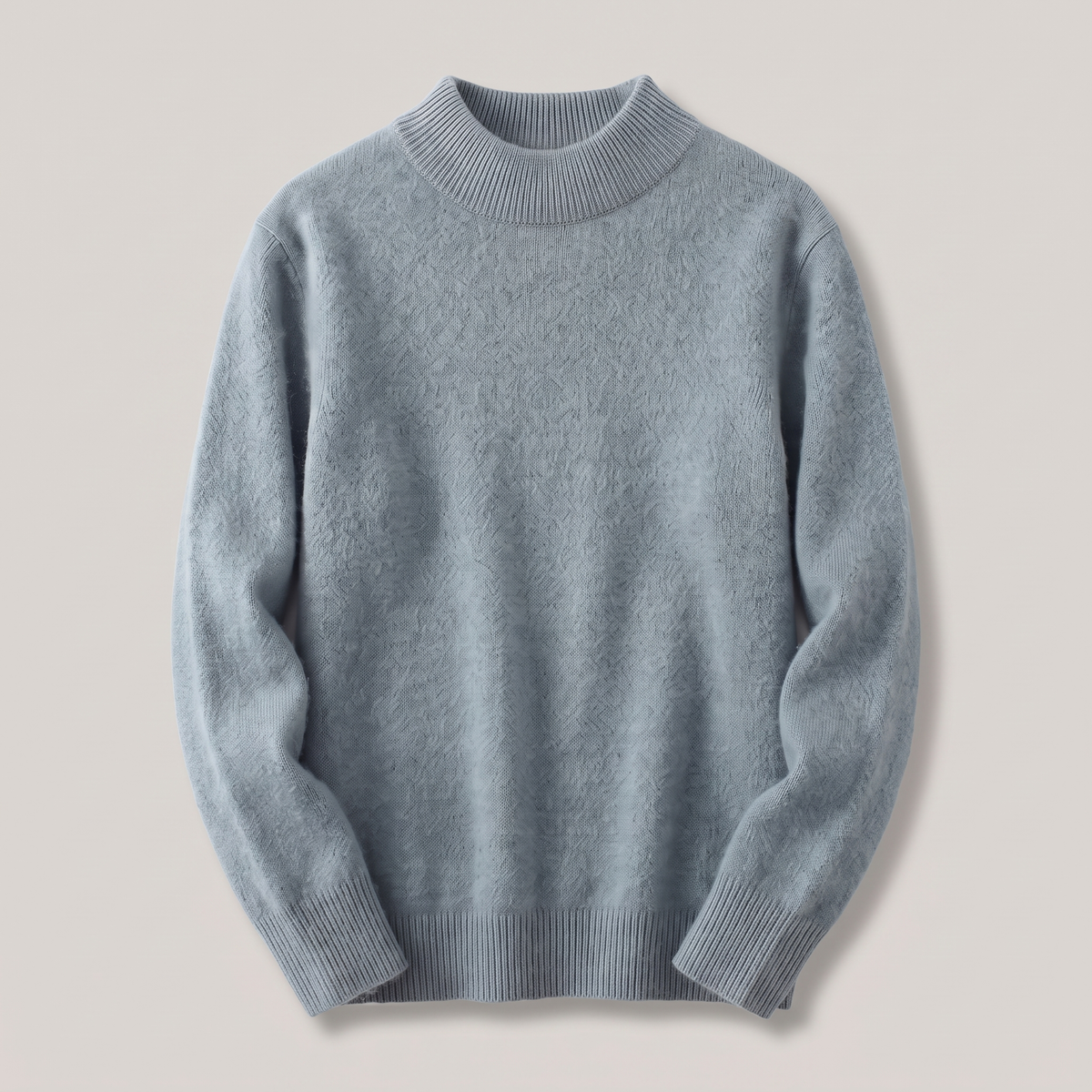 Pullover mit Stehkragen und Rippbündchen