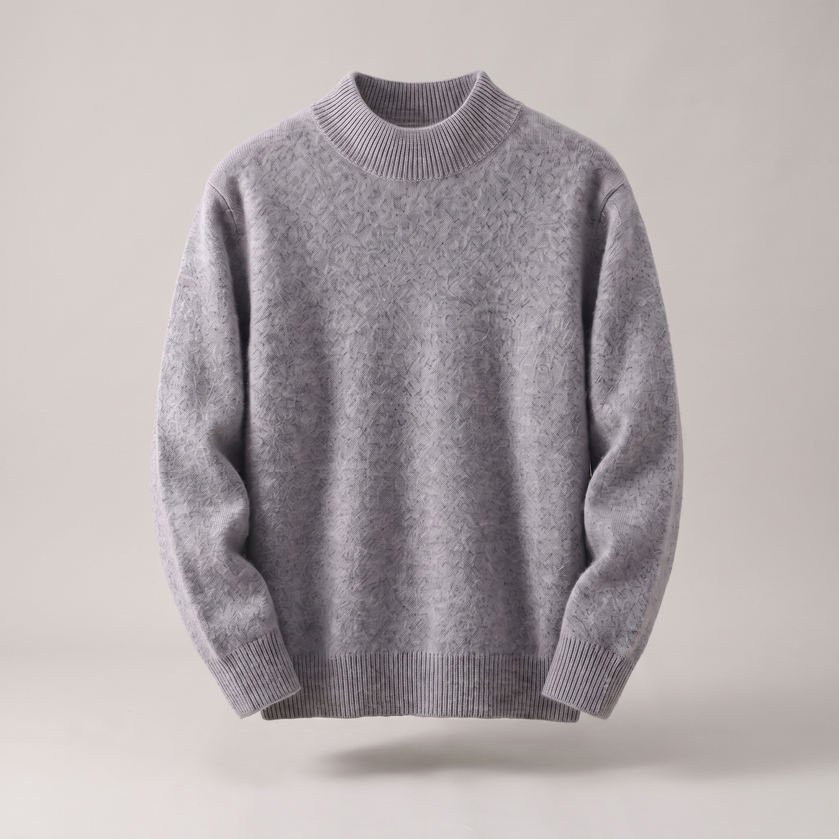 Pullover mit Stehkragen und Rippbündchen