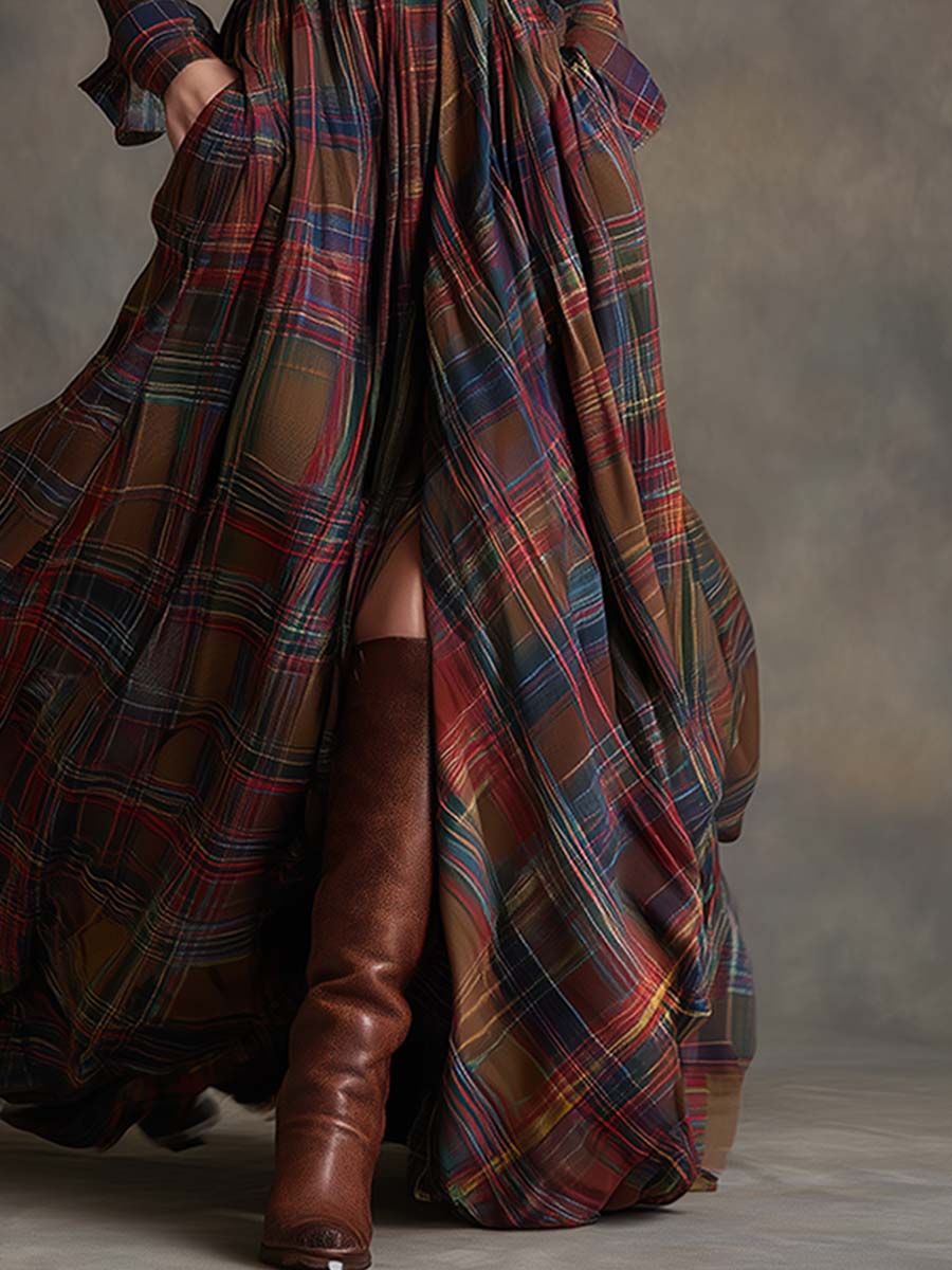 Damen Hemdblusenkleid Mit Gürtel Und Knopfleiste