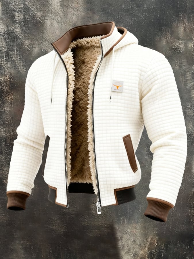 Gefütterte Winterjacke mit Fleece und Steppung für Herren