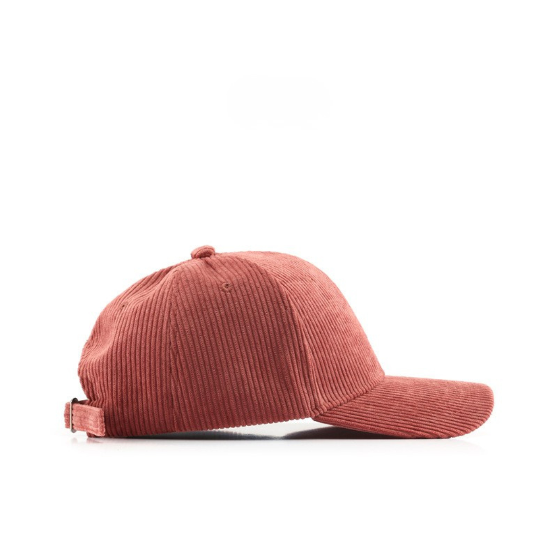 Gebogene Cord Baseballcap mit Verstellbarem Verschluss