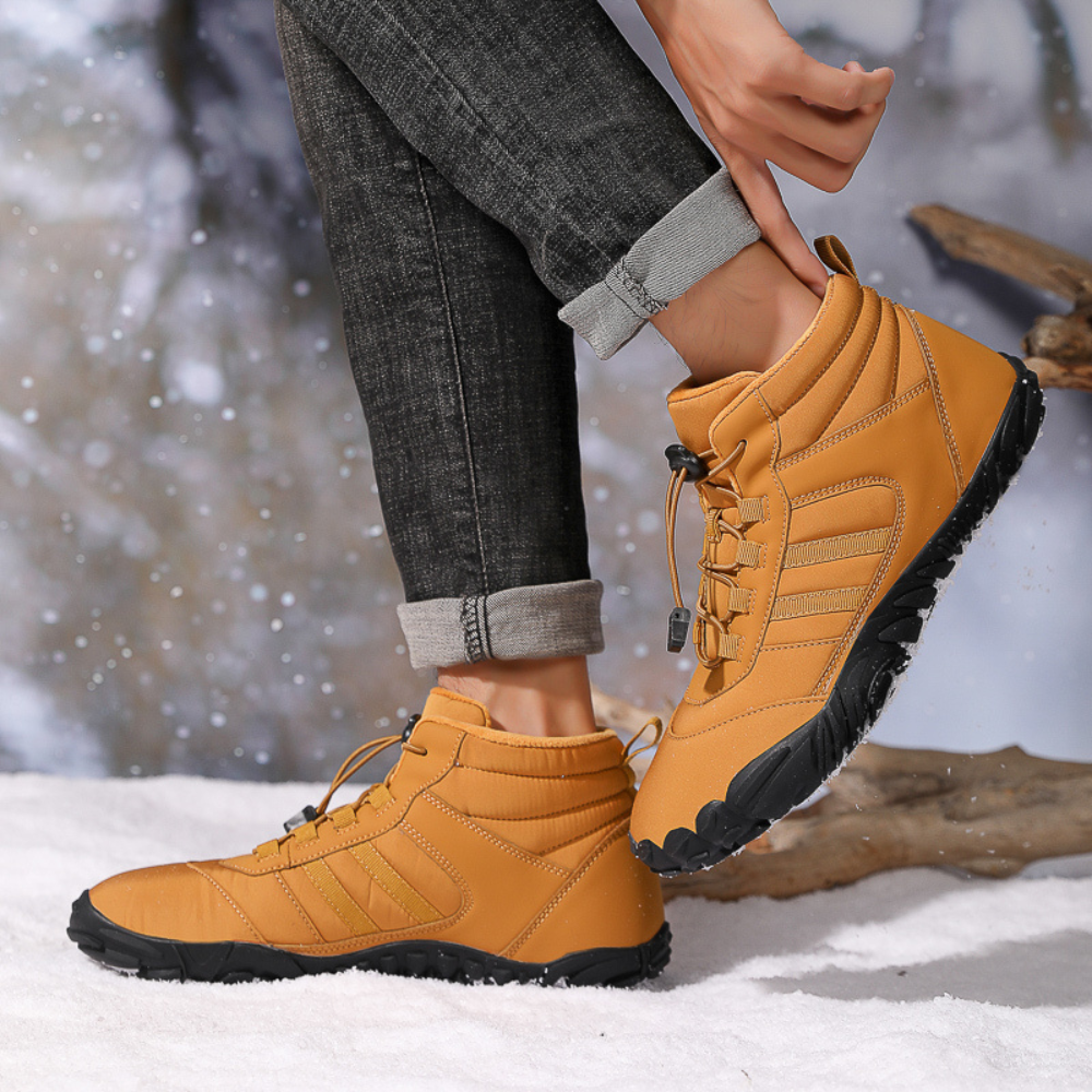 Unisex Fleece Gefütterte Barfußschuhe mit Breiter Zehenbox