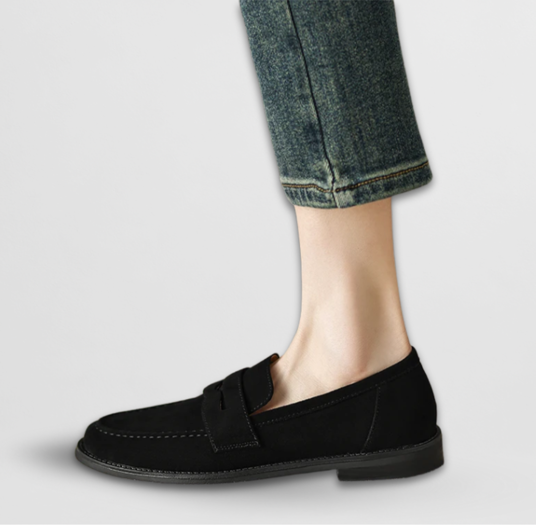 Damen Penny Loafer In Wildlederoptik