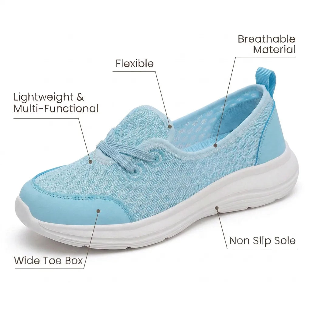 Orthopädische Damen Walkingschuhe mit gepolsterter Innensohle