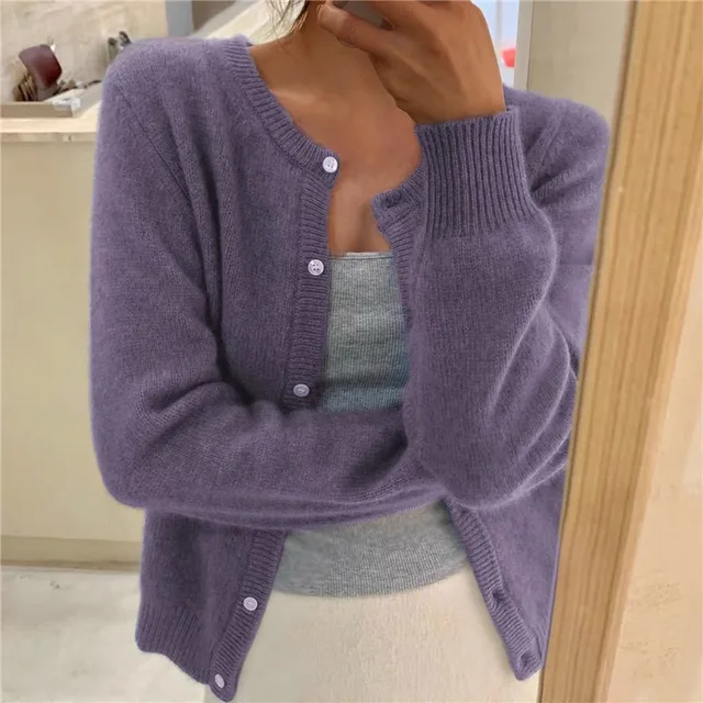 Lockerer Damen Strickcardigan aus Feinstrick