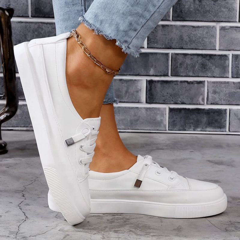 Damen Orthopädische Slip-On Sneaker mit Plateausohle