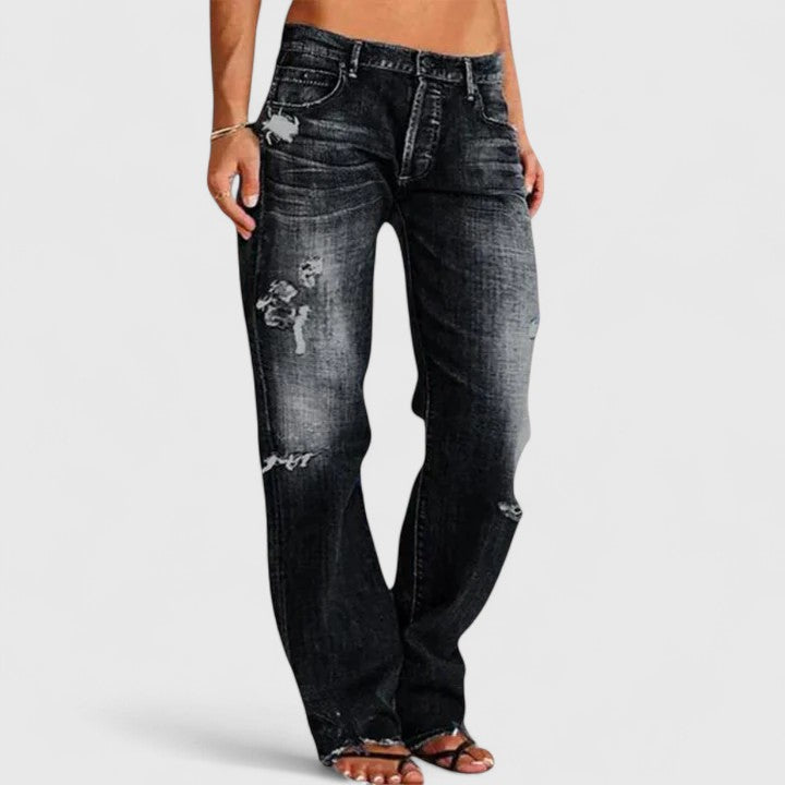 Weite Stretch-Jeans mit Niedriger Taille