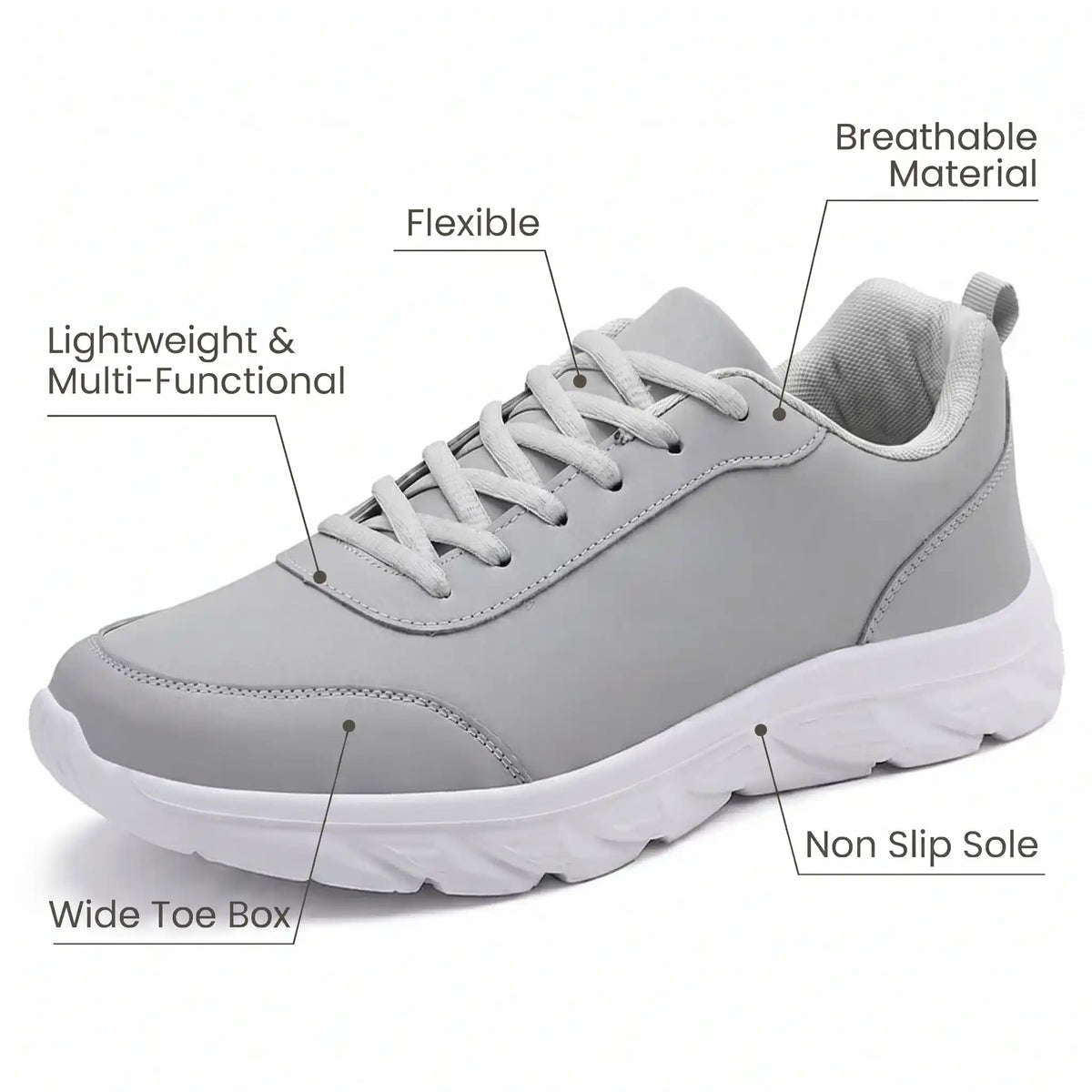 Orthopädische Herren Slip On Schuhe mit Freihändigem Einstieg