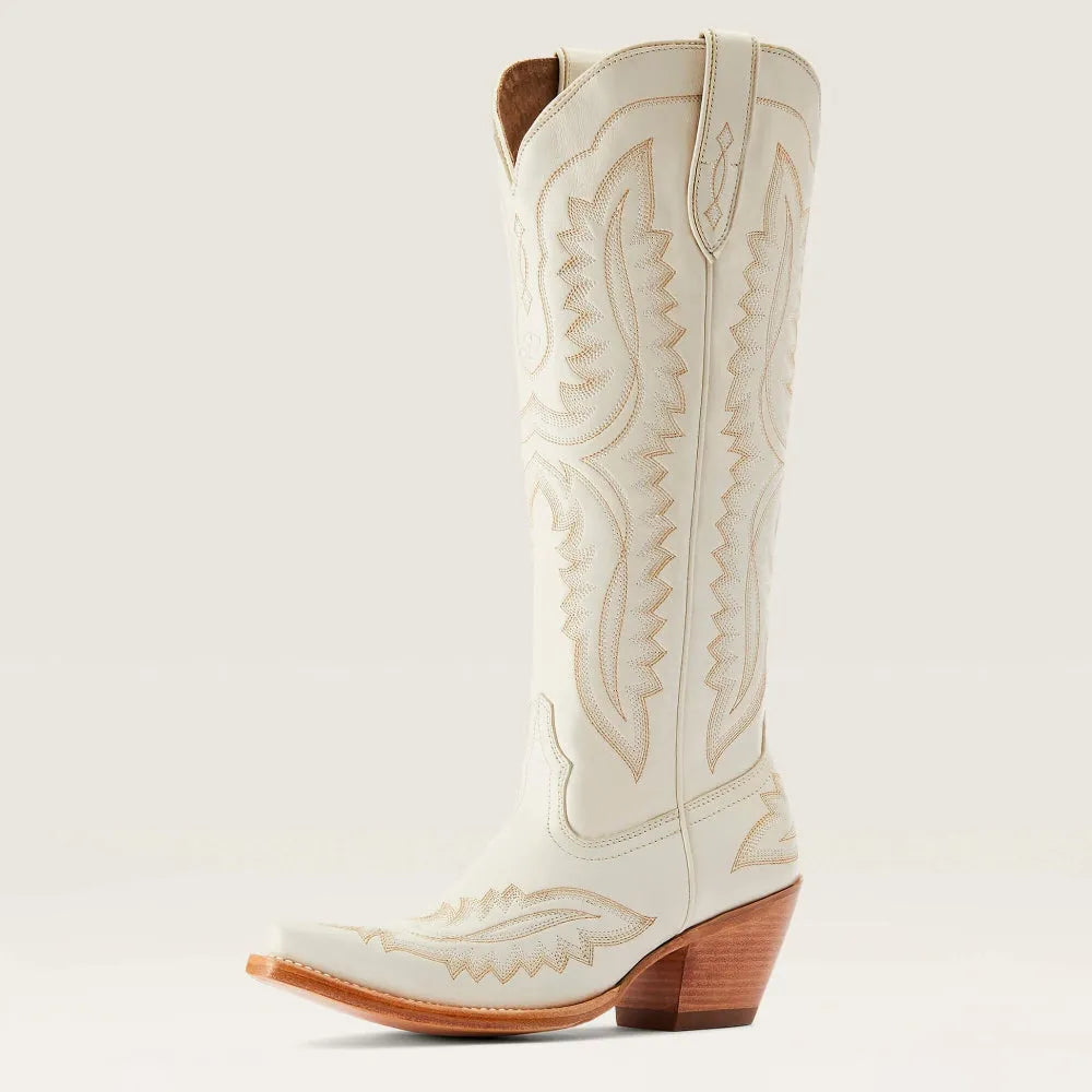 Bottes de cow-boy western pour femmes avec broderie et talon bloc