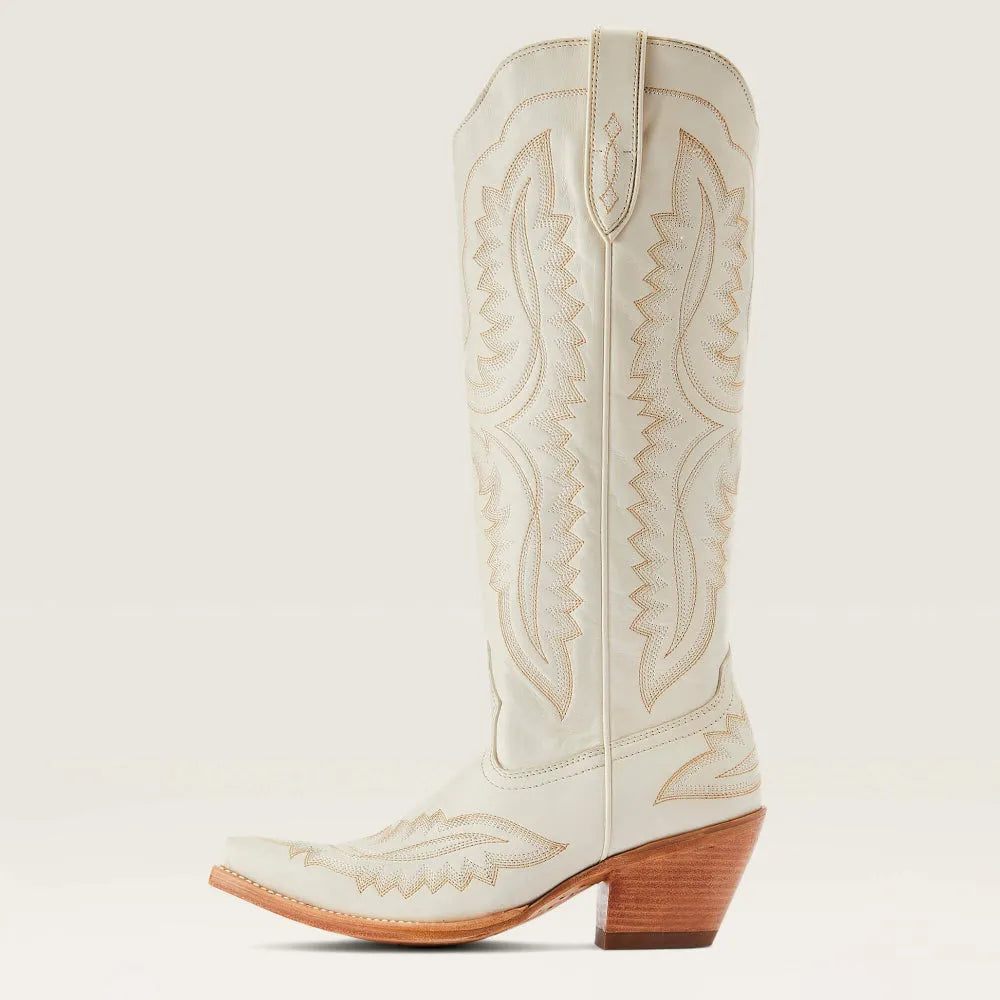 Damen Western Cowboystiefel Mit Stickerei Und Blockabsatz