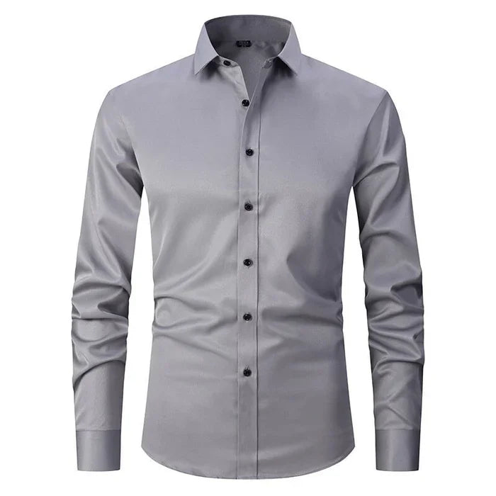 Knitterfreies Slim Fit Herren Stretchhemd