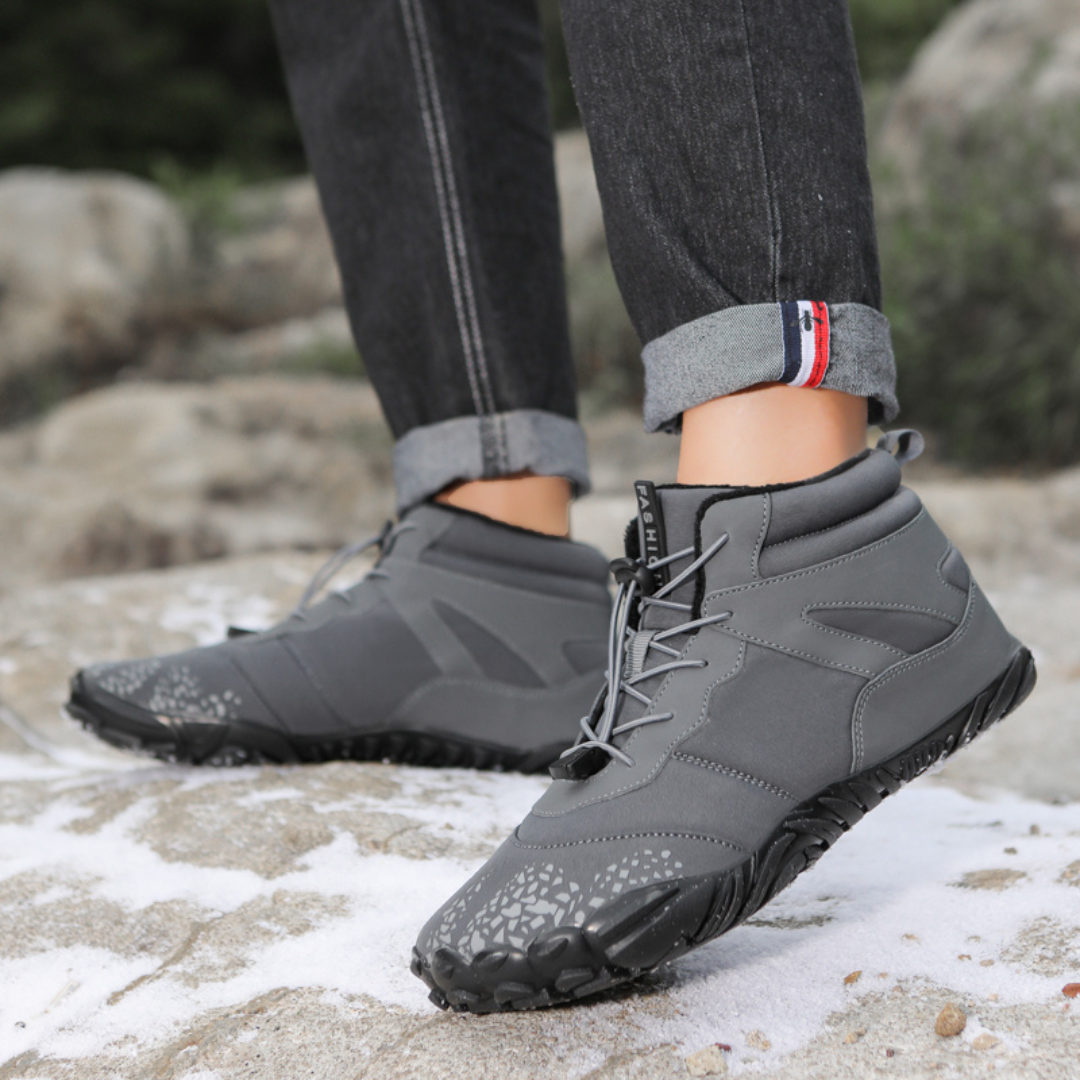 Unisex Wasserdichte Winter Barfußschuhe mit Fleecefutter