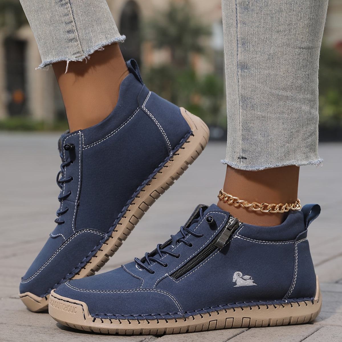 Damen Walkingschuhe mit Weiter Zehenbox und Rutschfester Sohle