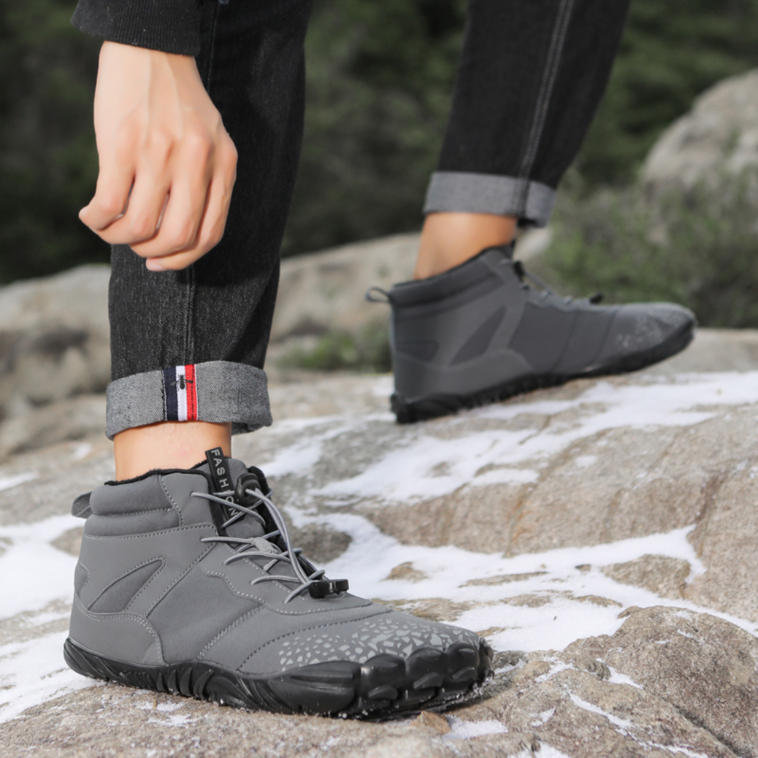 Unisex Wasserdichte Winter Barfußschuhe mit Fleecefutter