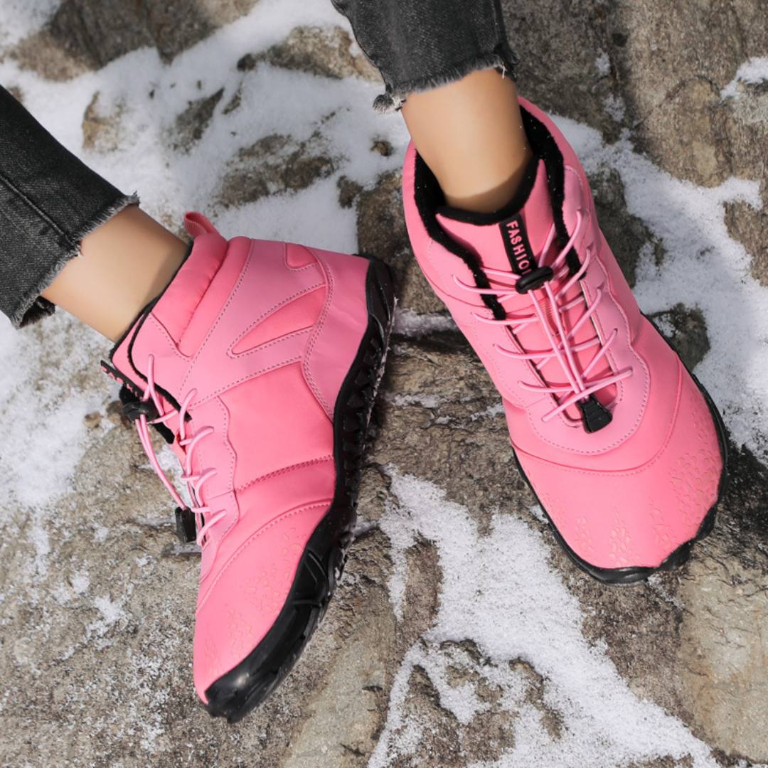 Unisex Wasserdichte Winter Barfußschuhe mit Fleecefutter