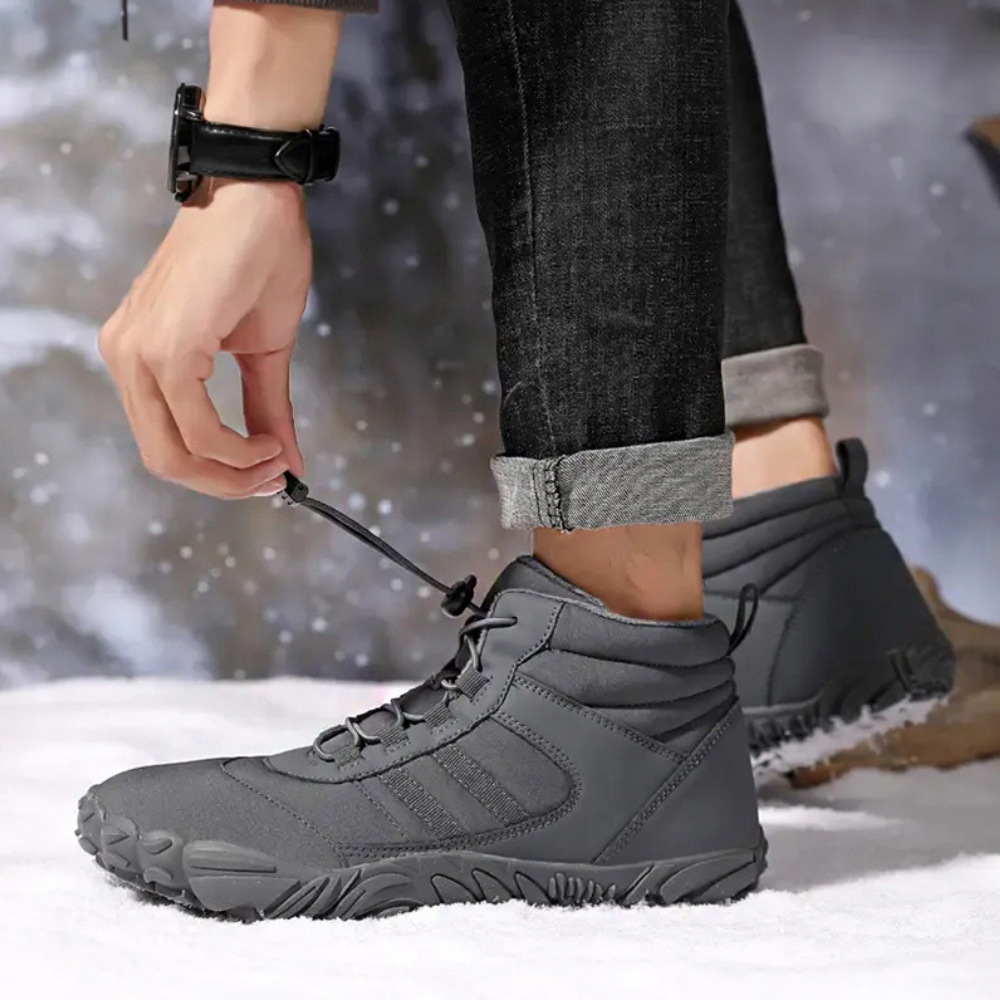 Unisex Fleece Gefütterte Barfußschuhe mit Breiter Zehenbox