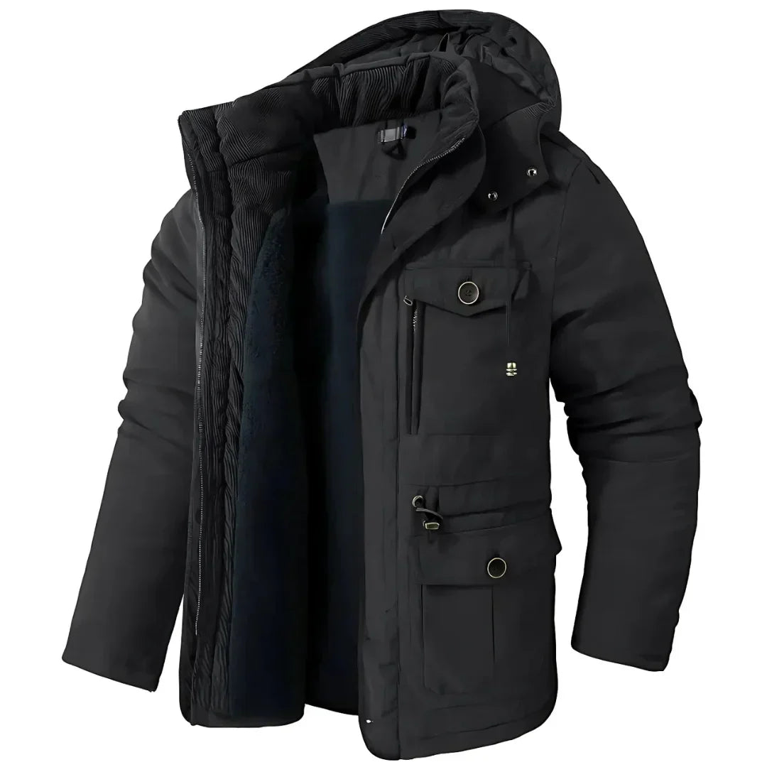 Wasser Und Winddichte Winterjacke Mit Abnehmbarer Kapuze