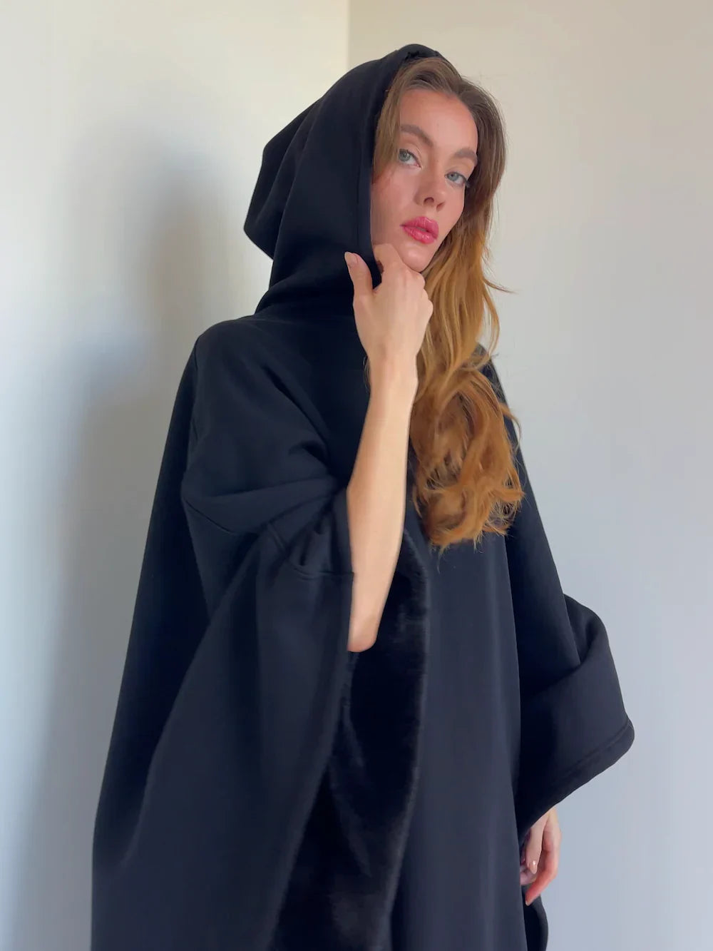 Sweat à capuche oversize douillet avec doublure douce