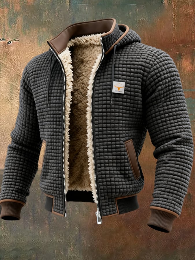 Gefütterte Winterjacke mit Fleece und Steppung für Herren