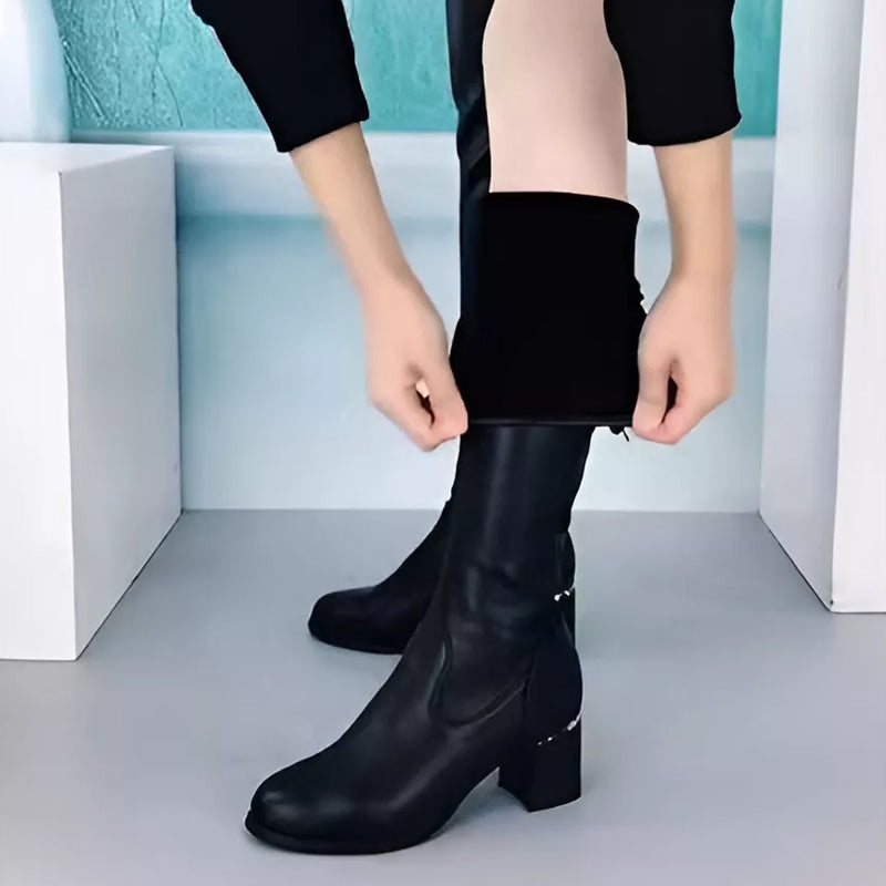 Weiche Damen Overknee Stiefel Mit Seitlichem Reißverschluss