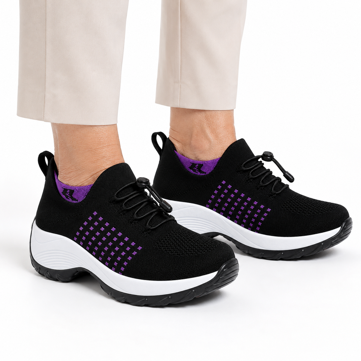 Damen Orthopädische Strick-Sneaker mit Dämpfung und Stretch