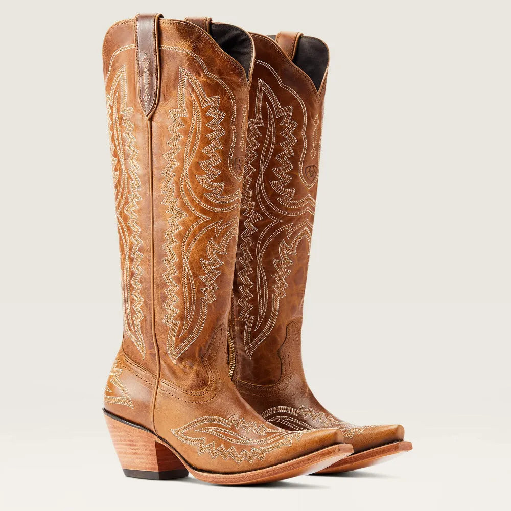 Bottes de cow-boy western pour femmes avec broderie et talon bloc