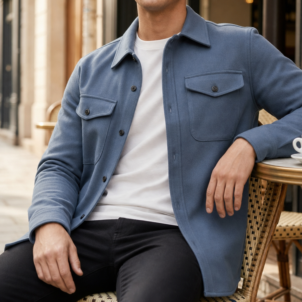 Locker Geschnittene Hemdjacke mit Brusttaschen