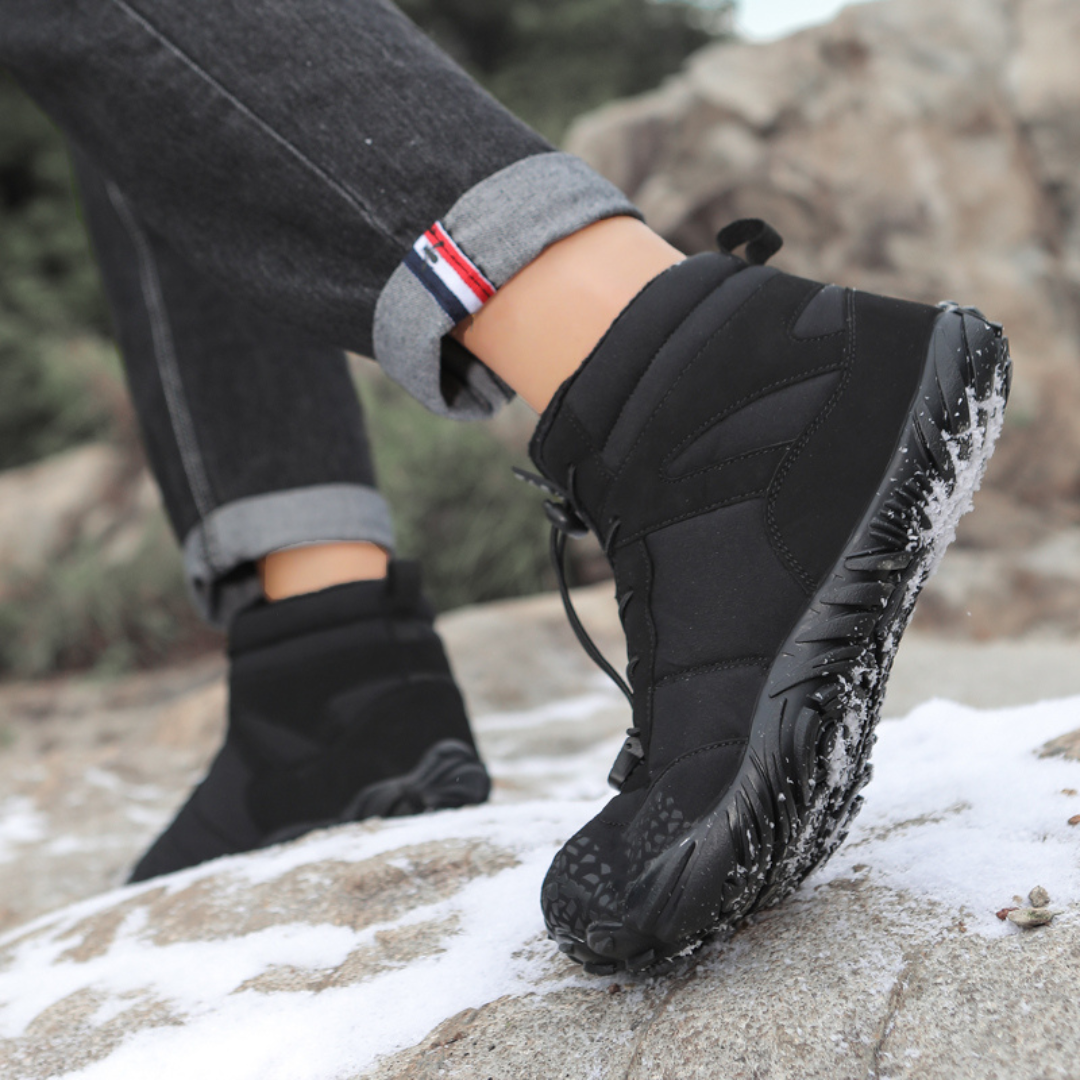 Unisex Wasserdichte Winter Barfußschuhe mit Fleecefutter