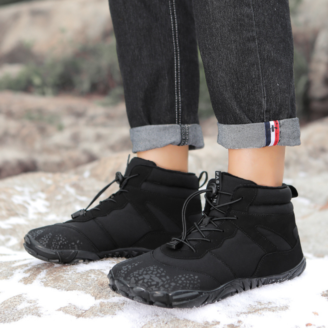 Unisex Wasserdichte Winter Barfußschuhe mit Fleecefutter