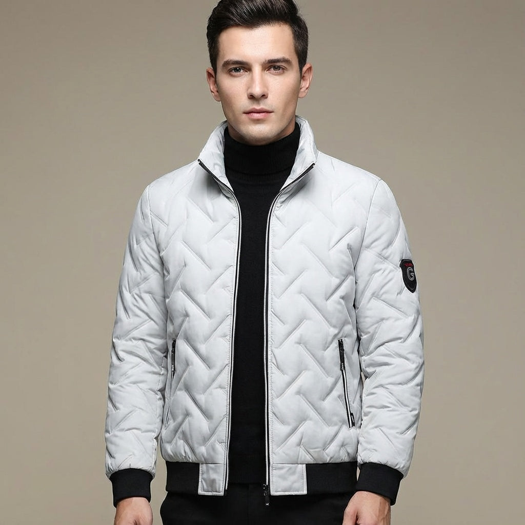 Steppjacke Mit Modernem Rautenmuster