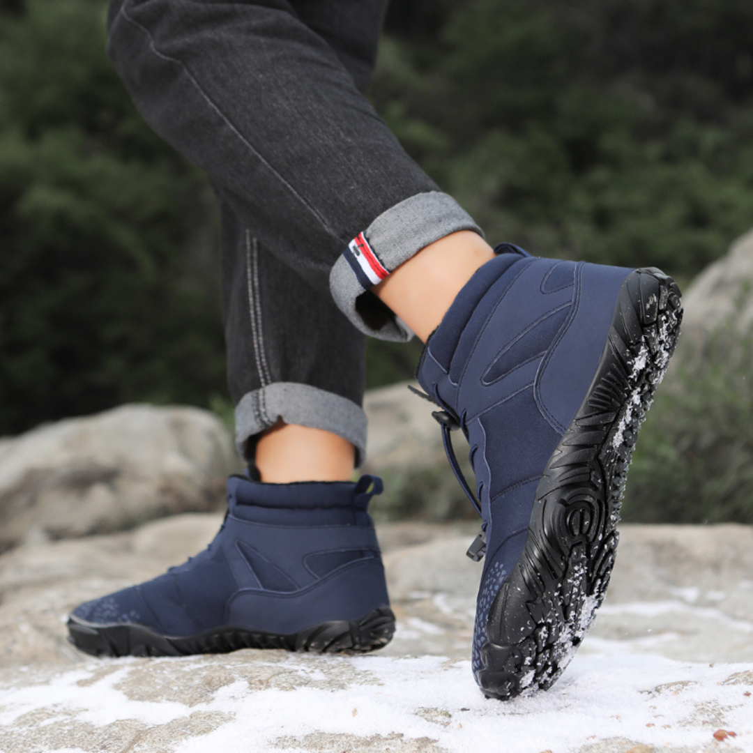 Unisex Wasserdichte Winter Barfußschuhe mit Fleecefutter
