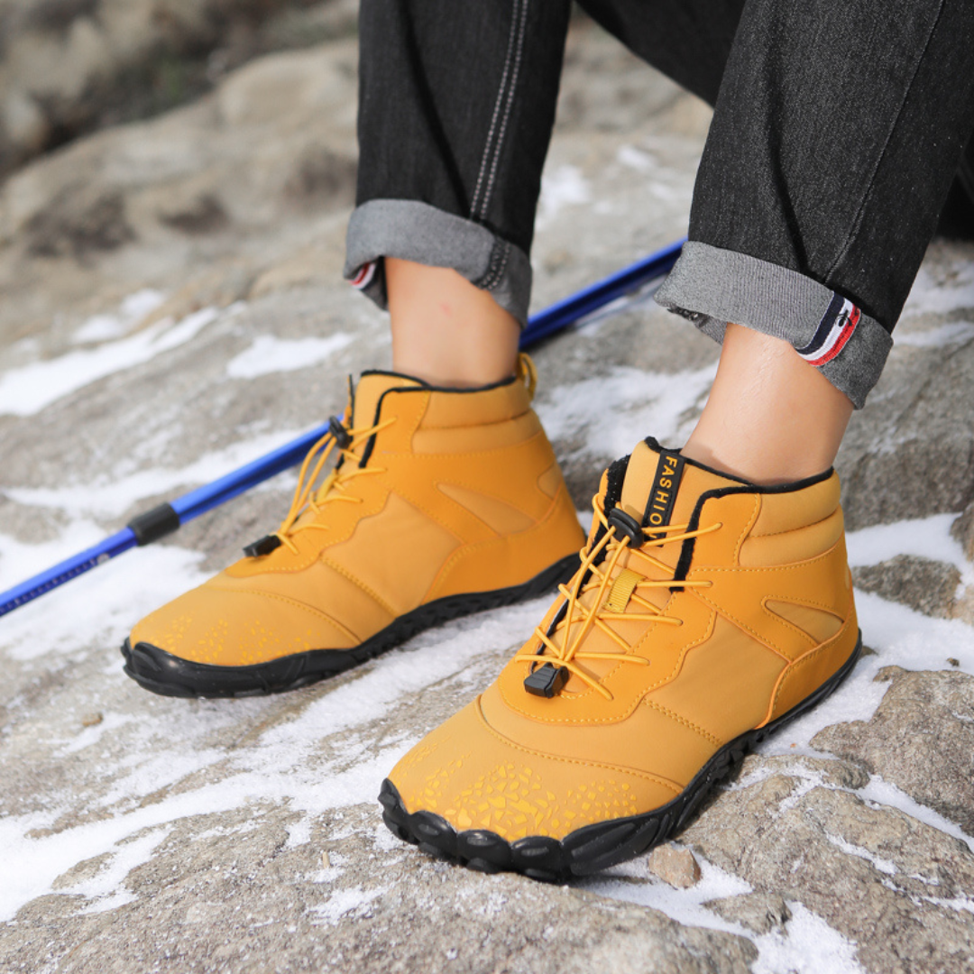 Unisex Wasserdichte Winter Barfußschuhe mit Fleecefutter