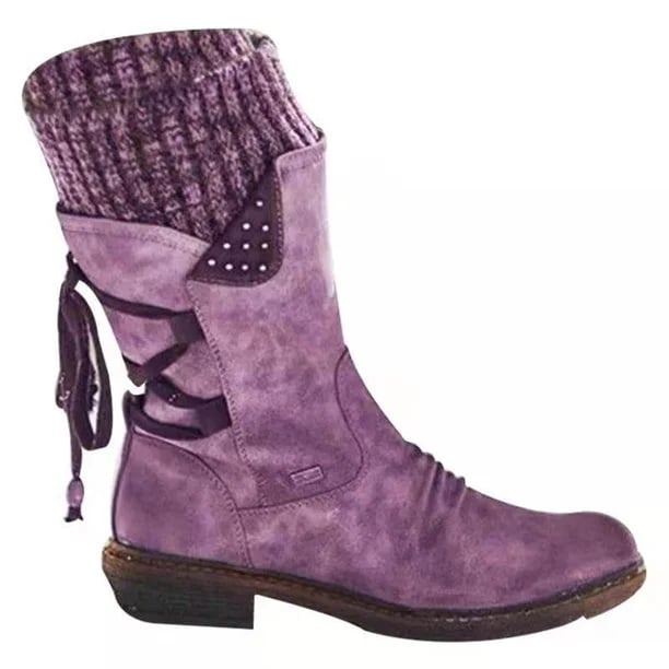 Wasserdichte Damen Stiefel Mit Wadenreißverschluss