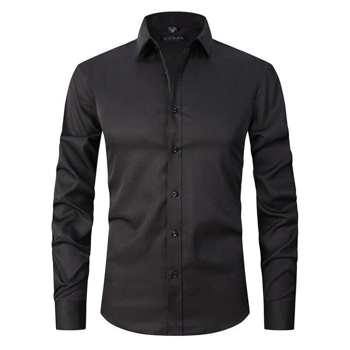 Knitterfreies Slim Fit Herren Stretchhemd
