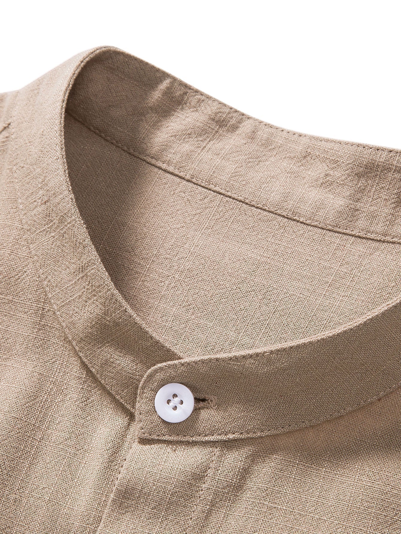 Men's Linen Short Sleeve Shirt and Trousers Set