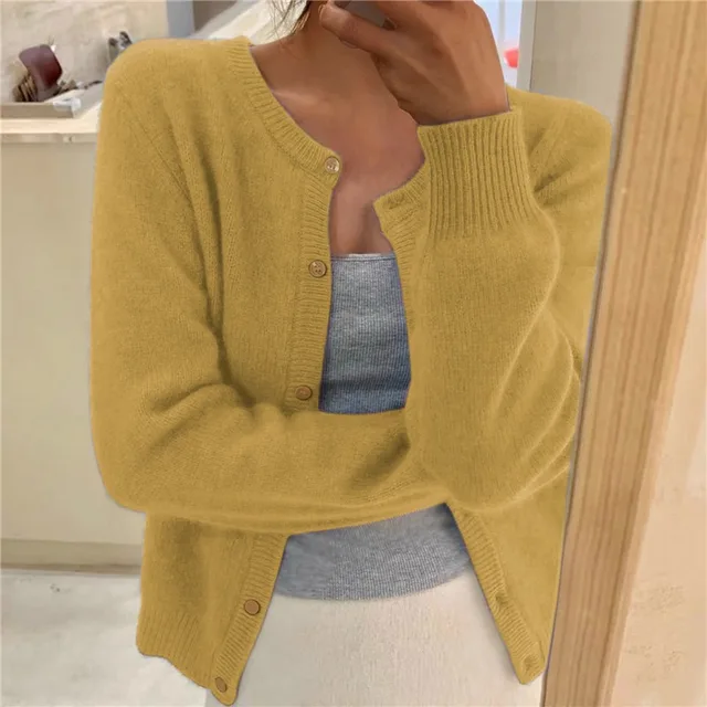 Lockerer Damen Strickcardigan aus Feinstrick