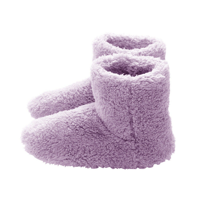 Beheizbare Plüsch Hausstiefel Mit USB Anschluss