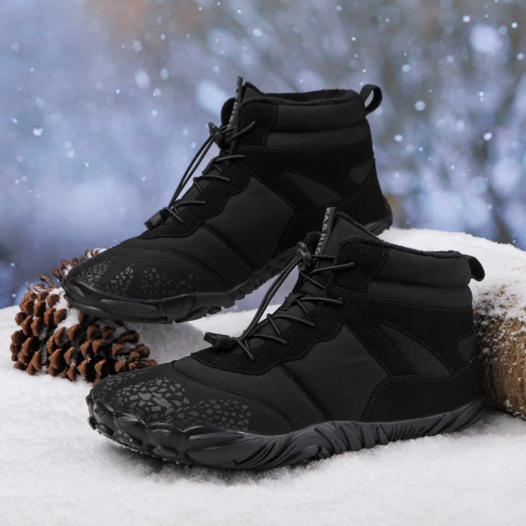Unisex Wasserdichte Winter Barfußschuhe mit Fleecefutter