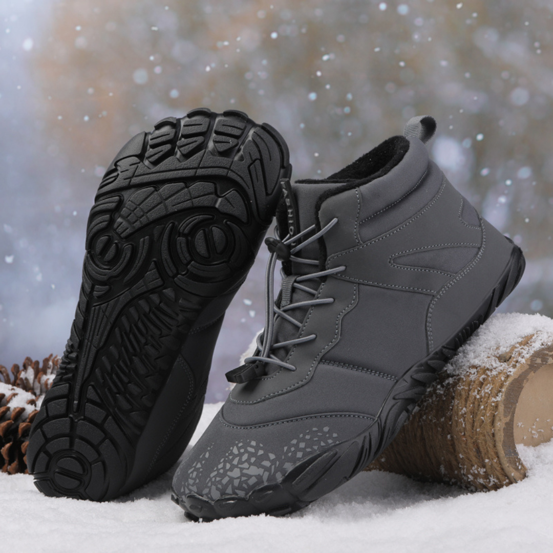 Unisex Wasserdichte Winter Barfußschuhe mit Fleecefutter