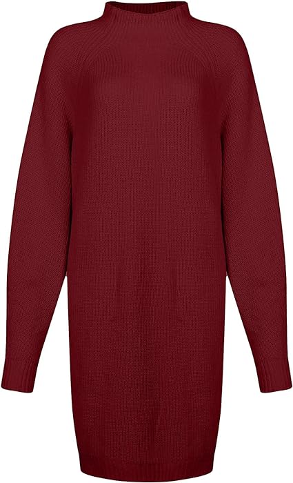 Rollkragen Strickkleid Mit Weiter Passform