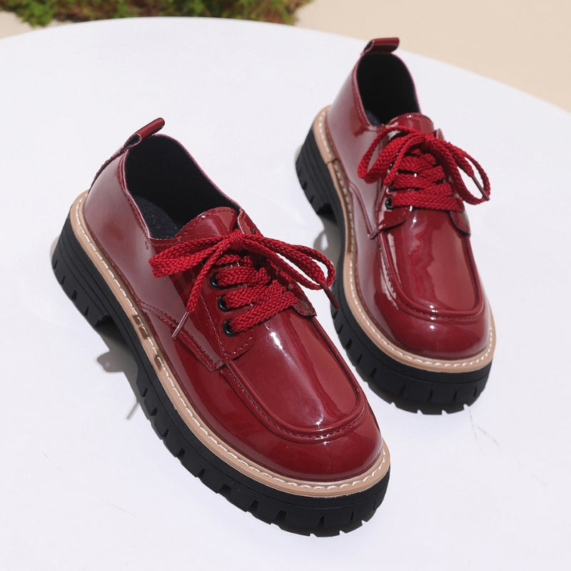 Damen Plateau Loafer in Lederoptik mit griffiger Sohle