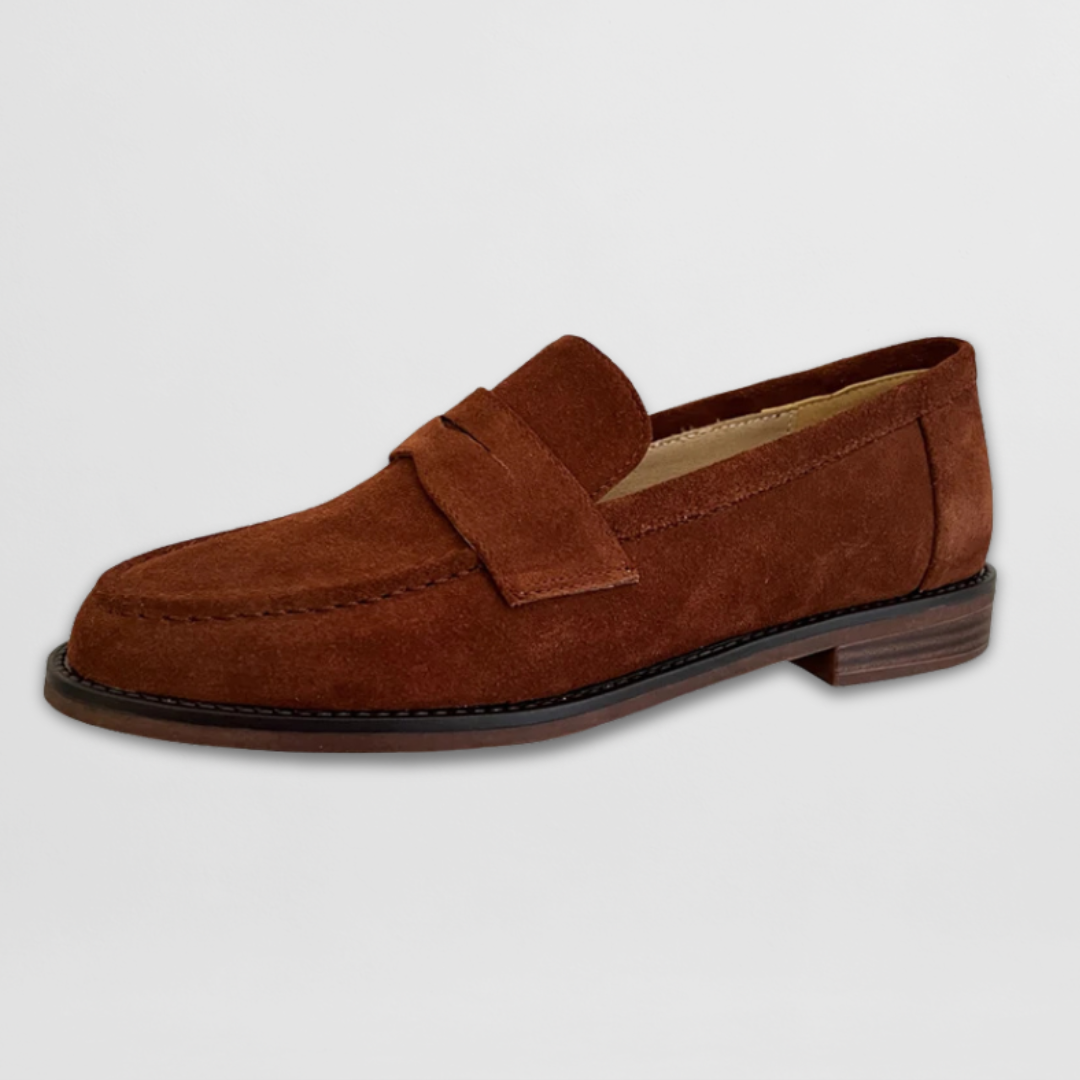 Damen Penny Loafer In Wildlederoptik