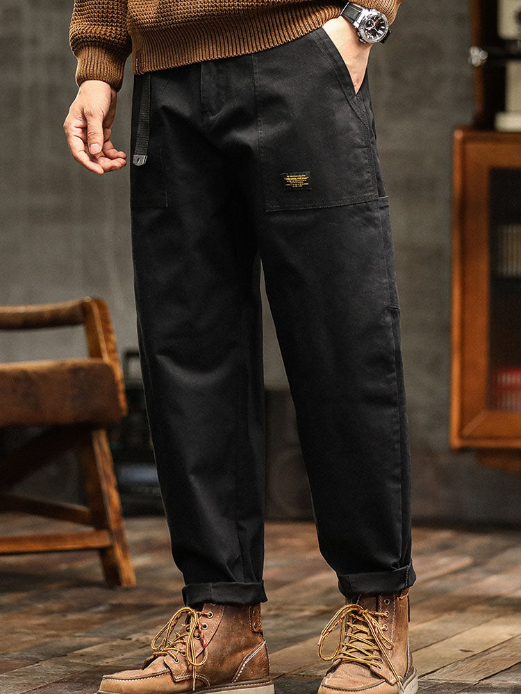 Entspannte Cargohose aus Baumwolle im Vintage-Stil