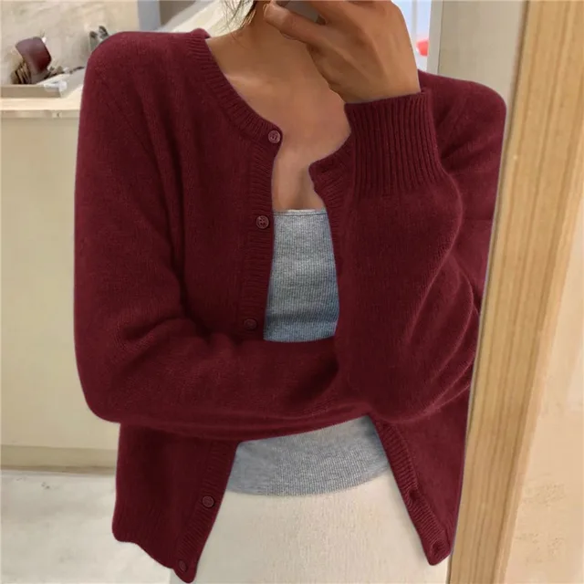 Lockerer Damen Strickcardigan aus Feinstrick