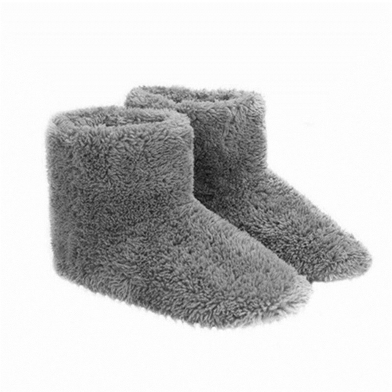 Beheizbare Plüsch Hausstiefel Mit USB Anschluss