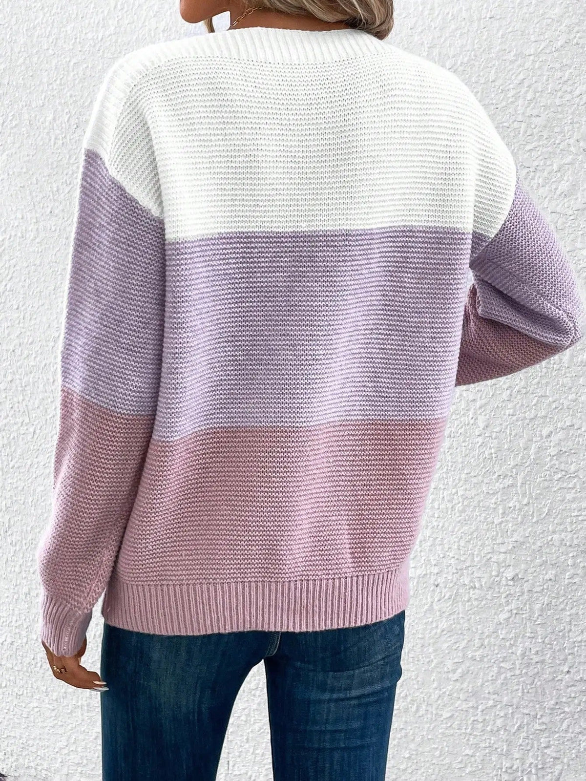 Damen Strickpullover Mit Ombré Farbverlauf